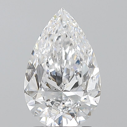 1.7 carat D-SI1 Natūralus Pear Deimantas (1)