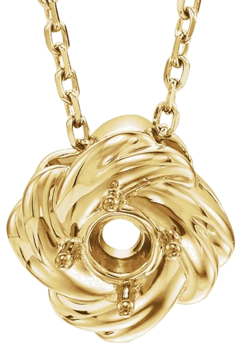 Pakabukas „Knot“ 14k yellow gold Round 3.5mm (4)