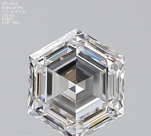 0.4 carat D-VS1 Natūralus Hexagonal Deimantas (1)