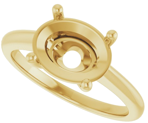 Sužadėtuvių Žiedas „Solitaire“ 14k yellow gold Oval 10mm x 8mm (5)