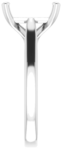 14K White 10x8 mm Emerald Engagement Ring Mounting (4)