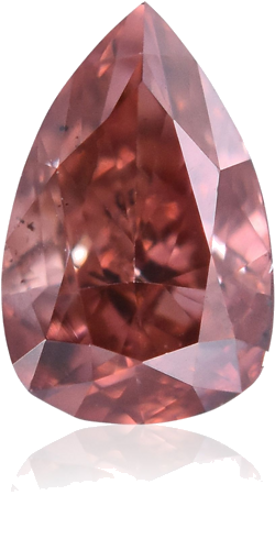 0.19 carat Fancy Deep Orangey Pink-SI1 Natūralus Pear Deimantas (1)