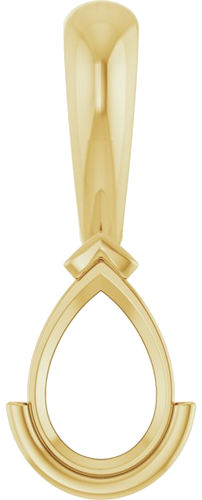 Pakabukas „Solitaire“ 14k yellow gold Pear 6mm x 4mm (1)