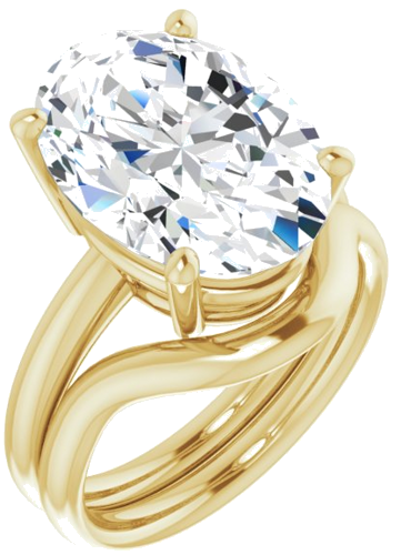 Sužadėtuvių Žiedas „Solitaire“ 14k yellow gold Oval 15mm x 11mm (6)
