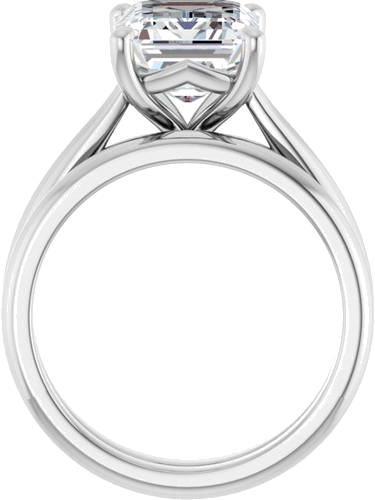 Sužadėtuvių Žiedas „Solitaire“ 10k white gold Emerald 10mm x 8mm (7)