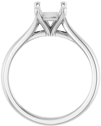 Sužadėtuvių Žiedas 14k white gold Elongated Cushion 9mm x 7mm (2)