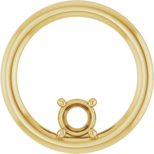 14K Yellow  4.1 mm Round Pendant Mounting (1)