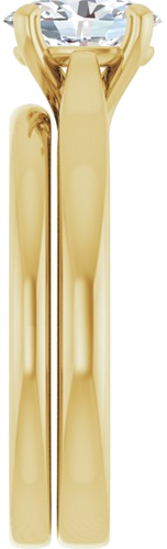 Sužadėtuvių Žiedas 14k yellow gold Oval 7.5mm x 5.5mm (9)