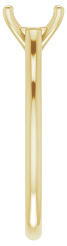 14K Yellow 7.4 mm Round Solitaire Engagement Ring Mounting (4)