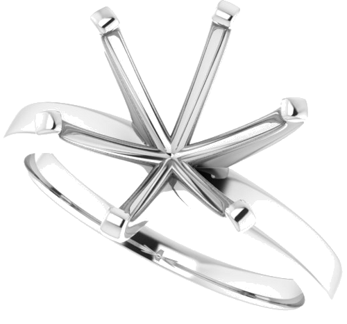 Sužadėtuvių Žiedas „Solitaire“ 14k white gold Round 11mm (5)