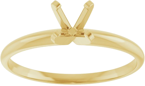 Sužadėtuvių Žiedas „Solitaire“ 585 Geltonojo Aukso Round 5.2mm (3)