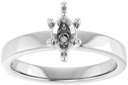 Sužadėtuvių Žiedas „Solitaire“ 14k white gold Marquise 8mm x 4mm (3)