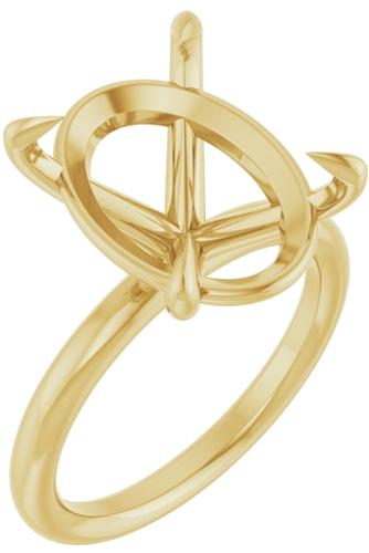 Sužadėtuvių Žiedas „Claw-Prong Solitaire“ 14k yellow gold Oval 16mm x 12mm (1)