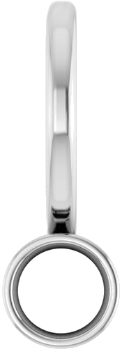 14K White 3 mm Round Solitaire Charm Pendant Mounting (1)