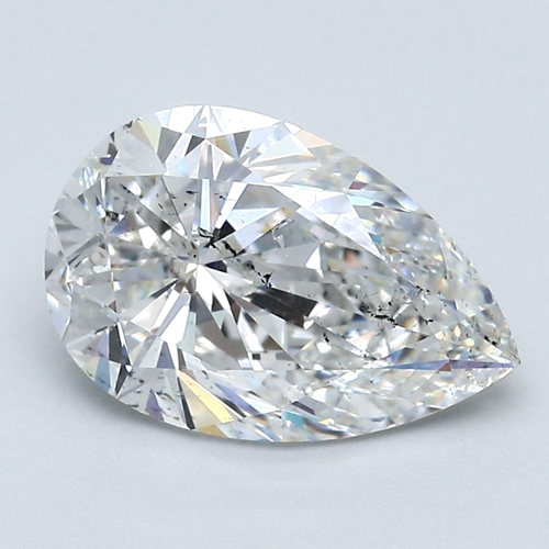 2.51 carat F-SI1 Natūralus Pear Deimantas (1)
