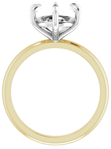 Sužadėtuvių Žiedas „Claw-Prong“ 14k yellow/white gold Oval 11mm x 9mm (2)
