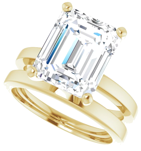 Sužadėtuvių Žiedas „Solitaire“ 14k yellow gold Emerald 11mm x 9mm (10)