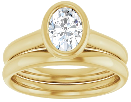 14K Yellow  7x5 mm Oval Solitaire Engagement Ring Mounting (8)