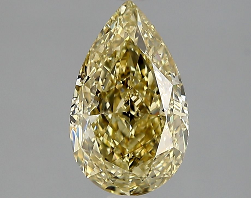 1.7 carat Faint Blueish Yellow-SI1 Natūralus Pear Deimantas (1)