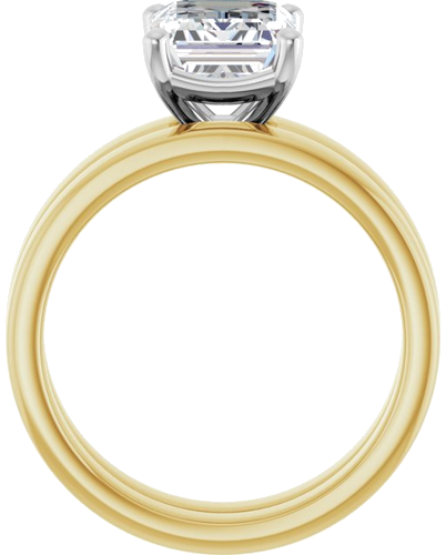 Sužadėtuvių Žiedas „Solitaire“ 14k yellow/white gold Emerald 9mm x 7mm (7)