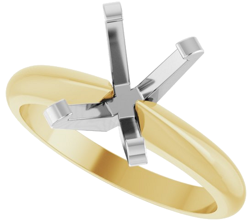 Sužadėtuvių Žiedas „Heavyweight Solitaire“ 14k yellow/white gold Emerald 8mm x 6mm (5)