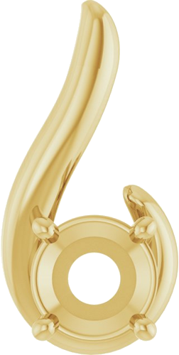 Pakabukas „Freeform“ 14k yellow gold Round 7mm (1)