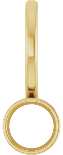 14K Yellow 3.5 mm Round Solitaire Charm Pendant Mounting (1)