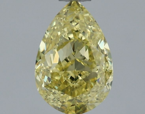 1.01 carat Fancy Intense Yellow-SI2 Natūralus Pear Deimantas (1)