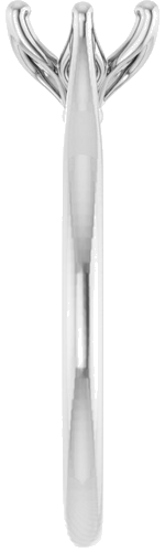 14K White 7x5 mm Oval Engagement Ring Mounting (4)