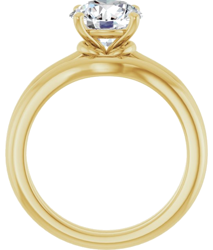 Sužadėtuvių Žiedas „Solitaire“ 14k yellow gold Round 8mm (7)