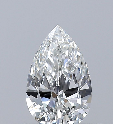0.32 carat F-VVS2 Natūralus Pear Deimantas (1)