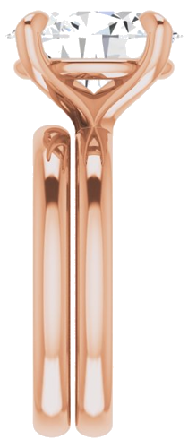 Sužadėtuvių Žiedas „Solitaire“ 14k rose gold Oval 12mm x 10mm (9)