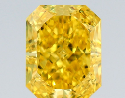 1.0 carat Fancy Vivid Yellow-VS2 Natūralus Radiant Deimantas (1)