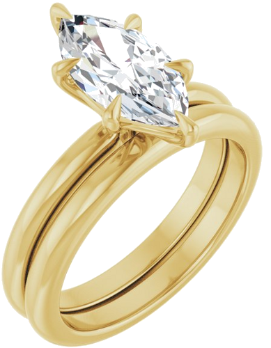 Sužadėtuvių Žiedas „Solitaire“ 14k yellow gold Marquise 12mm x 6mm (6)