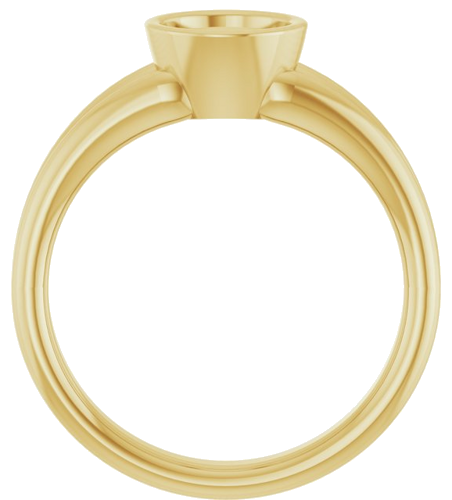 Sužadėtuvių Žiedas „Bezel-Set Solitaire“ 10k yellow gold Round 6.5mm (2)