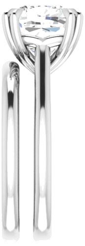 Sužadėtuvių Žiedas „Solitaire“ 585 Baltojo Aukso Cushion 9mm (9)