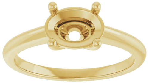 Sužadėtuvių Žiedas „Solitaire“ 14k yellow gold Oval 8mm x 6mm (3)