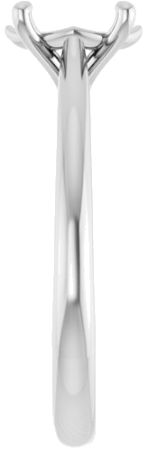 14K White 8x6 mm Oval Solitaire Engagement Ring Mounting (4)