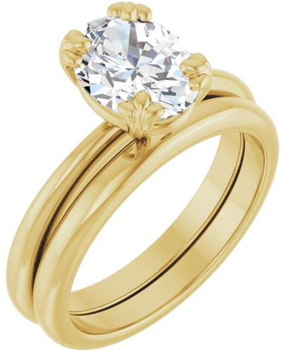 Sužadėtuvių Žiedas „Solitaire“ 14k yellow gold Oval 9mm x 7mm (6)