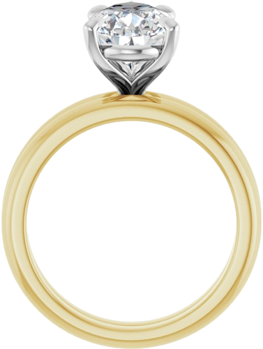 14K Yellow White 12x8 mm Pear Solitaire Engagement Ring Mounting (7)