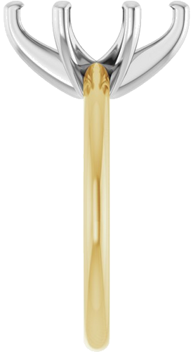 14K Yellow   White  12x6 mm Marquise Solitaire Engagement Ring Mounting (4)