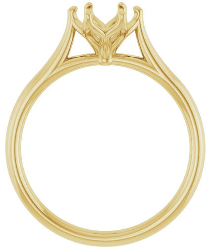 10K Yellow 6.5 mm Round Engagement Ring Mounting (2)