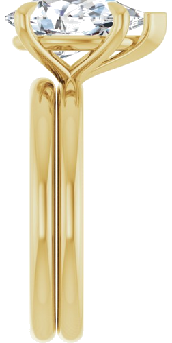 Sužadėtuvių Žiedas „Claw-Prong Solitaire“ 14k yellow gold Pear 12mm x 7.5mm (9)