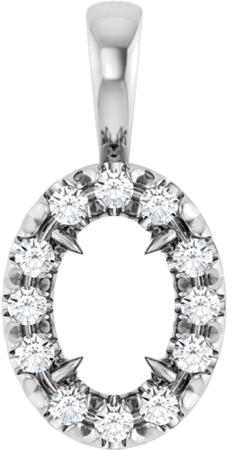 14K White 6x4 mm Oval 1 10 CTW Natural Diamond Semi-Set Halo-Style Pendant (1)