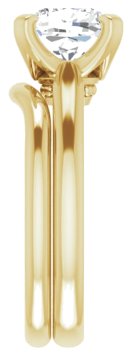 Sužadėtuvių Žiedas „Solitaire“ 14k yellow gold Cushion 8mm (9)