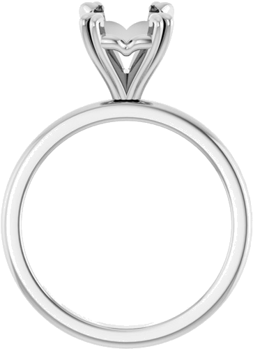 Sužadėtuvių Žiedas „Double Claw-Prong Sculptural Solitaire“ 14k white gold Cushion 9mm x 7mm (2)