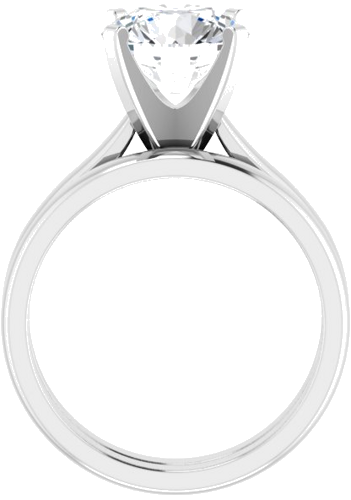 Sužadėtuvių Žiedas „Solitaire“ 14k white gold Round 9mm (6)