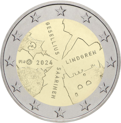 2024 Финляндия Архитектура монета 2 евро (1)