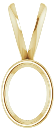 Pakabukas „Bezel-Set Solitaire“ 14k yellow gold Oval 8mm x 6mm (1)