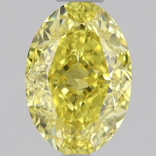 0.79 carat Fancy Vivid Yellow-VS1 Natūralus Oval Deimantas (1)